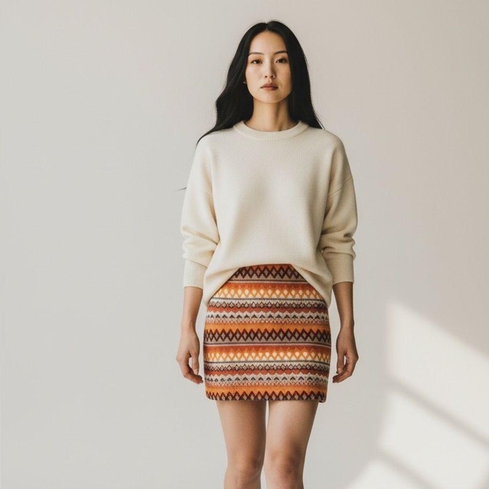 Mexicali Print Mini Skirt Med - Picture 2 of 10